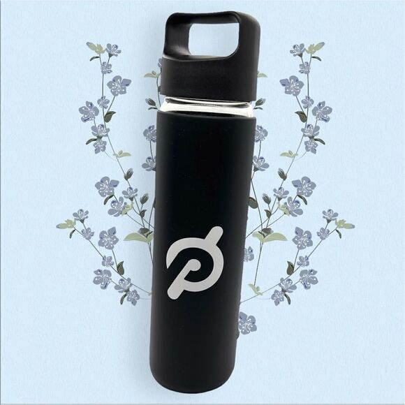 Peloton Glass Water Bottle 16 oz. Bottle With Nonslip Silicone Sleeve - Picture 1 of 12
